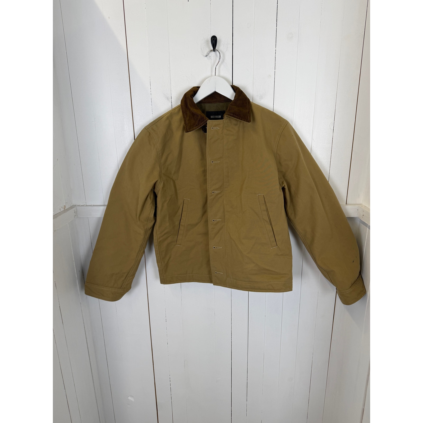 Buck Mason Khaki Waxed Canvas Jacket